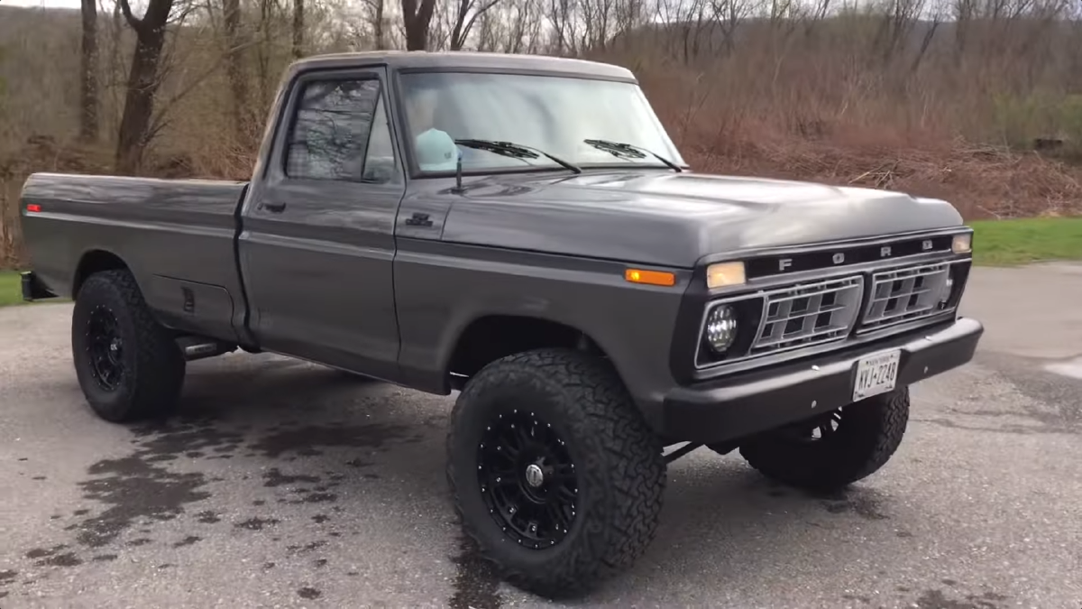 77 Ford F150 rebuild in gray